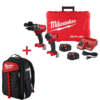 P424-3697 COMBO DE ROTOMARTILLO/ATORNILLADOR M18 FUEL MILWAUKEE + GRATIS 48-22-8202 MALETA MILWAUKEE