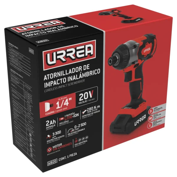 AI820 KIT DE ATORNILLADOR DE IMPACTO 20V URREA - Image 2