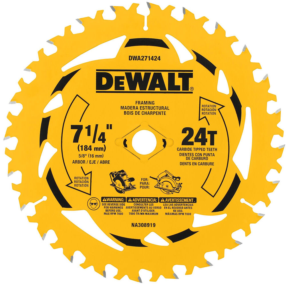 DWA271424 DISCO 7-1/4" 24T DEWALT