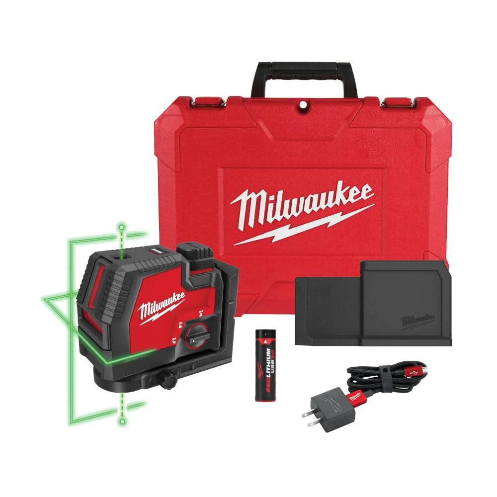 3522-21 KIT NIVEL LÁSER VERDE USB MILWAUKEE