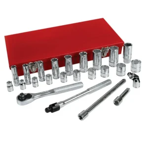 5200CL JUEGO DE DADOS Y ACCESORIOS CUADRO DE 3/8" EN PULGADAS, 25 PIEZAS URREA