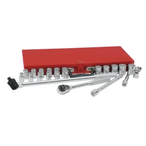 54210H JUEGO DE DADOS Y ACCESORIOS CUADRO DE 1/2" MÉTRICO 6 PUNTAS, 23 PIEZAS URREA