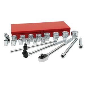 55102H JUEGO DE DADOS Y ACCESORIOS CUADRO DE 3/4" EN PULGADAS, 21 PIEZAS URREA