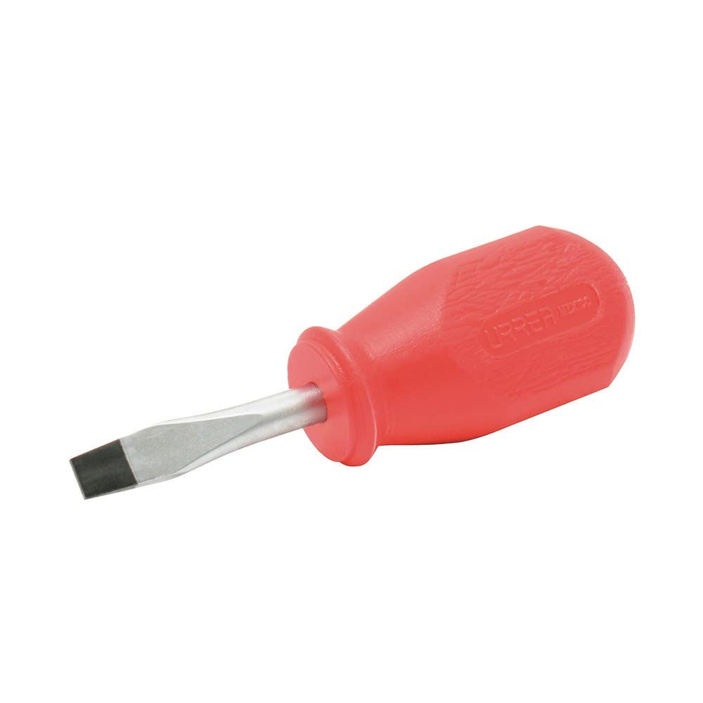9652R DESTORNILLADOR CON MANGO ROJO, TIPO TROMPO PUNTA PLANA BARRA REDONDA 1/4" X 1-1/2" URREA