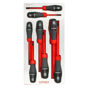 CH119L JUEGO DE DESTORNILLADORES CON MANGO TRIMATERIAL 1000 V, VARIAS PUNTAS 8 PIEZAS, CH119L-C URREA