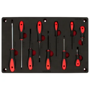 CH271P JUEGO DE DESTORNILLADORES CON MANGO BIMATERIAL COMBINADOS 10 PIEZAS, CH271P-C URREA