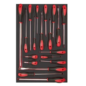 CH307 JUEGO DE DESTORNILLADORES CON MANGO BIMATERIAL VARIAS PUNTAS 19 PIEZAS, CH307-C URREA