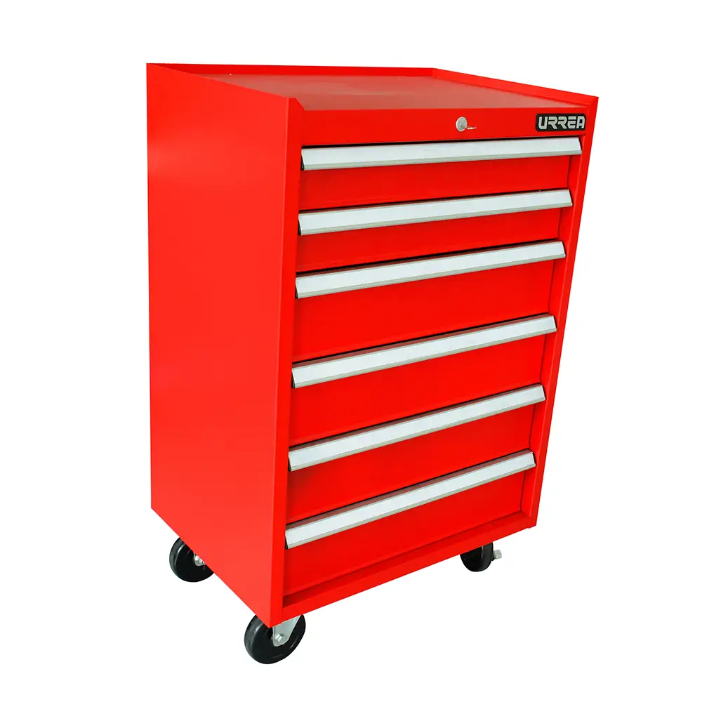 EX27M6 GABINETE MÓVIL 6 GAVETAS COLOR ROJO SERIE EX 27" URREA